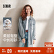 森馬（Semir）森柔牛仔|牛仔襯衫女中長(cháng)款秋oversize長(cháng)袖襯衣街頭103524105003