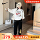 NIKE 耐克女童套裝秋季 2025新款男童秋裝純棉兒童運動兩件套童裝潮流 棉花糖 【100%純棉】 150 /M 【建議身高140-152cm】