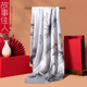 故事佳人桑蠶絲絲巾女長(cháng)巾春秋適合送媽媽款長(cháng)輩母親生日禮物真絲圍巾禮盒 溪白藍