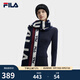 FILA 斐樂(lè )官方情侶圍巾冬季新款保暖時(shí)尚百搭撞色男女款圍脖 傳奇藍-NV XS
