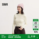 森馬（Semir）毛衣女冬季舒適緊身半高領(lǐng)正肩純色羊毛衫氣質(zhì)百搭顯瘦打底衫 奶白10501 L