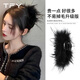 TFY黑色羽毛抓夾女高級感精致駝鳥毛毛發(fā)夾后腦勺2025新款鯊魚夾大號 13cm羽毛抓夾【適合發(fā)量多】