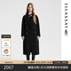 歌力思（ELLASSAY）博主同款秋冬新款綿羊毛安可拉紅雙面呢毛呢大衣EWB354D00300 經(jīng)典黑 S