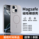 世詠（SHIYONG）適用蘋果13手機殼 iPhone13保護套Magsafe強磁吸充電全包超薄磨砂硬殼防摔高級男女款 鈦灰色