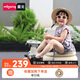 曼龍扭扭車1-3-6歲防側(cè)翻大人可坐兒童溜溜車音樂(lè)搖搖車 莫奈灰