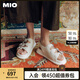 MIO米奧2025夏季新款精致羅馬鉆帶圓頭涼鞋輕便舒適平跟女鞋 白色 38 (240mm)
