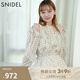 SNIDEL秋冬甜美荷葉邊露肩收腰系帶印花連衣裙SWFO244271 圓點(diǎn)圖案 M （1）