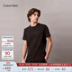 Calvin KleinJeans【吸濕速干】25早秋新款男士ck戶(hù)外運動(dòng)純色短袖T恤上衣 UB1-太空黑 L