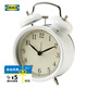 宜家（IKEA）DEKAD德卡鬧鐘石英鐘簡約復(fù)古鐘鐘表擺放式臺式高顏值鐘 鬧鐘白色10cm