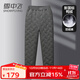雪中飛羽絨褲內搭男士2025新款加厚簡(jiǎn)約休閑保暖冬季高腰防寒內穿長(cháng)褲 灰色 2XL 185/86A /140-160斤