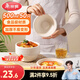 美麗雅一次性碗500ml*50只食品級餐盒 耐高溫快餐野餐打包圓形紙碗飯盒