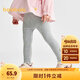 巴拉巴拉【商場(chǎng)同款】寶寶打底褲蕾絲花邊長(cháng)褲女童2025秋新款長(cháng)褲 淺花灰00205 100
