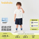 巴拉巴拉童裝兒童短袖POLO衫套裝2025夏季男大童薄款新中式潮208225119117