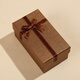 新款經(jīng)典復古蝴蝶結禮盒長(cháng)方形天地蓋項鏈盒輕奢首飾包裝盒 咖色【外徑14*8*6cm】空盒 1個(gè)