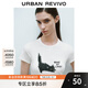 UR2025秋季新款女裝時(shí)尚撞色印花圖案修身短袖T恤UYV450032 本白 M