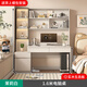 松柏客實(shí)木電腦桌書(shū)桌書(shū)架一體桌子臥室家用辦公桌學(xué)生書(shū)柜學(xué)習桌寫(xiě)字桌 【包送裝】茉莉白 160x60x190cm