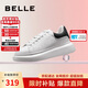百麗七夕厚底小白鞋女學(xué)生商場(chǎng)同款撞色板鞋Z2U1DCM5 黑尾翼 38