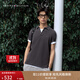TOMMY HILFIGER25秋冬新款男裝珠地網(wǎng)眼商務(wù)休閑通勤修身短袖翻領(lǐng)T恤POLO衫 【修身款】石墨深灰P7I L （推薦：140-155斤）