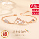 Grace Girl夢(mèng)幻獨(dú)角獸手鏈女孩雙層首飾輕奢高級(jí)感走心七夕情人節(jié)禮物送女友 【京倉次日達(dá)】星光獨(dú)角獸手鏈