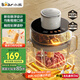 小熊（Bear）絞肉機(jī)家用 絞餡機(jī)碎肉機(jī)電動(dòng)多功能料理攪拌機(jī) 肉餡蒜蓉機(jī) 可調(diào)粗細(xì)攪肉機(jī)2L懸浮雙刀QSJ-F03X2