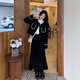妙奕嘉小香風(fēng)套裝裙兩件套女外套半身裙秋冬季新款女裝開(kāi)衫上衣裙子套裝 小香風(fēng)套裝裙兩件套【黑色-外套+半身裙】 M （建議95-105斤）