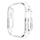 兜兜格AppleiWatchS10代手表殼45mm透明S9半包鏤空SE硅膠套41適用蘋(píng)果iWatchS8/7手表套10保護套46表殼42 【透明】PC半包硬殼送水凝膜 Apple Watch S1/2