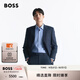 BOSS博斯【婚禮紀(jì)】【100%羊毛】男士微圖案羊毛西裝套裝 425-深藍(lán)色 L