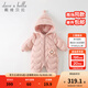 戴維貝拉（DAVE＆BELLA）新生兒羽絨連體衣保暖嬰兒衣服冬季幼兒服裝女寶外出服初生兒爬服 淺粉色-N 80cm （建議身高73-80cm）