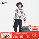 NIKE 耐克童裝男童純棉衛(wèi)衣+長褲2件套秋季新款兒童套裝