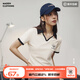 馬登復古V領(lǐng)Polo衫女士t恤高檔正肩短袖女修身日系短款老錢(qián)風(fēng)潮流上衣 米白色 /2025夏季衣服新款馬登工裝 L