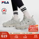 斐樂(lè )（FILA）官方加絨豌豆鞋女鞋老爹鞋運動(dòng)鞋冬季新款保暖休閑鞋 燕麥棕-OM 37.5