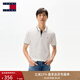 TOMMY JEANS【潮流鑲邊】25春夏新款男裝純棉珠地網(wǎng)眼翻領(lǐng)短袖T恤POLO衫 白色YBL XL