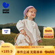 迷你巴拉女童兒童網(wǎng)紗公主連衣裙秋新款寬松A擺柔軟拼接裙子25年新款 奶白10504 100