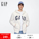 Gap男女裝2025春季新款字母logo拉鏈連帽衛(wèi)衣寬松外套美版868454 白色 S 美碼 M亞洲碼175/92A
