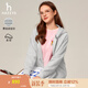 哈吉斯（HAZZYS）女裝 春秋款女士【PHIZ系列】連帽衛(wèi)衣女ABTSE0BCX04 灰色GE M (160/84A 38)