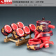 正揚(yáng)自動(dòng)茶具套裝家用整套陶瓷功夫懶人石磨泡茶器旋轉(zhuǎn)茶壺辦公室禮品 自動(dòng)(祥龍盛世紅)—六杯+杯架