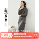 梵希蔓灰色連帽衛衣休閑套裝女秋冬季加絨加厚工裝風(fēng)半身裙兩件套 M3970 鐵灰色 M