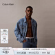 Calvin KleinJeans【明星同款】25春夏男士美式純棉ck滿印落肩牛仔外套4LB773G XE8-牛仔藍(lán) M