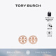 Tory Burch 湯麗柏琦 圓型雙T LOGO耳釘TB 53422 玫瑰金/銀色 696