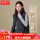 坦博爾秋冬羽絨服短款女士馬甲背心90鴨絨休閑保暖外套TD238006 黑色 M (165)