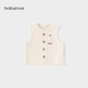 babylove嬰兒馬甲春秋季純棉馬夾男女寶寶薄夾棉保暖背心純色百搭輕便坎肩