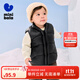 迷你巴拉【熱Hi2.0】冬兒童發(fā)熱羽絨服寶寶保暖厚款羽絨馬甲 黑色90001 90