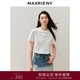 MAXRIENY【靜奢度假-商場(chǎng)同款】華麗甜美感鏤空刺繡釘珠T(mén)恤短袖女 本白 M 02/36