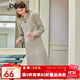 百圖betu女裝秋季新款連衣裙連帽針織高級感復古中長(cháng)裙女2309T90 燕麥色 L