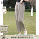 絲柏舍松緊腰休閑褲2025夏裝新款女裝時(shí)尚寬松高腰通勤九分褲