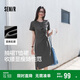森馬（Semir）[商場同款]連衣裙女小心機扭結顯瘦2025夏開叉T恤裙101325114009