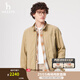 哈吉斯（HAZZYS）男裝 2025春季新款簡(jiǎn)約外套【三防】戶(hù)外休閑夾克男ASVZU0CAU01 米色BI L （175/96A 48）