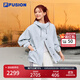 FILA FUSION斐樂(lè )潮牌羽絨服夾克二合一2025冬新款時(shí)尚保暖功能性外套 晨灰藍-LB M 165/84A/M