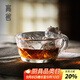 高茗（gaoming） 高茗 琉璃茶杯故宮御貓杯耐熱玻璃主人杯單杯個(gè)性創(chuàng  )意喝茶小杯可愛(ài)茶盞 朕的江山杯