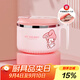 滿(mǎn)朝佳美樂(lè )蒂1400ml飯碗不銹鋼帶蓋學(xué)生隔熱防燙手柄面湯碗餐具送筷勺